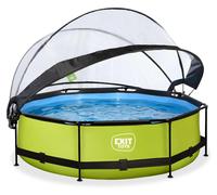 Piscina EXIT Lime ø300x76cm con bomba de depuración y cúpula, color verde