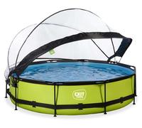 Piscina EXIT Lime ø360x76cm con bomba de depuración y cúpula, color verde