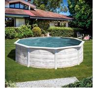 Piscina Finlandia Gre Ovalada Simil Madera Altura 120 Sin Solera Filtro Arena - Diámetro 350 Redonda