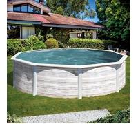 Piscina Finlandia Gre Ovalada Simil Madera Altura 120 Sin Solera Filtro Arena - Diámetro 460 Redonda
