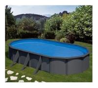 Gre Anthracite Ovalada 610x375x132cm - Piscina desmontable de acero