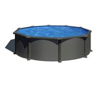 Gre Anthracite Redonda Ø350 x 132 cm - Piscina desmontable de acero