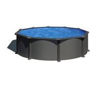 Gre Anthracite Redonda Ø460 x 132 cm - Piscina desmontable de acero