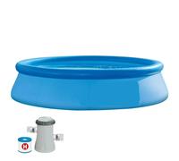 Piscina Hinchable con depuradora jardín casa, 244x61 cm, familiar, 1942 litros easy set Intex
