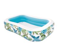 Intex Pools Piscina hinchable tropical con estampado de hojas y tapón de desagüe