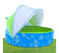 Piscina infantil con toldo para niños 120 cm de largo por 30 cm de ancho | Piscina de jardín para patio trasero exterior Para juegos de chapoteo en verano al aire libre