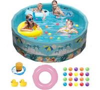 Piscina Infantil Grande AYYDS, Diámetro 160 x 45 cm, Plegable, Redonda, No Inflable, para Niños y Mascotas