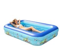 Piscina inflable - Piscina inflable | Piscinas Rectangulares Blow Up | Piscina de agua inflable para patio trasero interior y exterior jardín lawn Summer Water Party