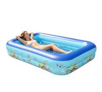 Piscina inflable - Piscina inflable | Piscinas Rectangulares Blow Up | Piscina de agua inflable para patio trasero interior y exterior jardín lawn Summer Water Party