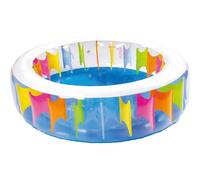 Piscina Inflable Redonda 190 cm x 50 cm - Capacidad 560 Litros - Piscina Infantil y Familiar con Pared Transparente y Paneles de Colores - PVC Resistente - Ideal para Jardín, Terraza y Verano