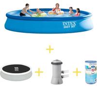 Piscina Intex Easy Set - 457 x 84 cm - Incluye cubierta solar, bomba de filtración y filtro