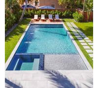 Piscina modular con contenedor - Piscina prefabricada de lujo de 20 pies con ventana de vidrio panorámica, estructura de acero de grado industrial con bomba de filtro integrada
