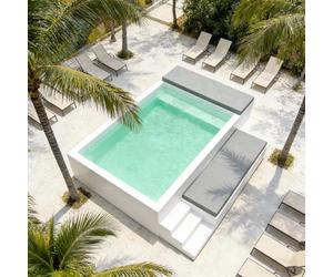 Piscina modular de acero prefabricada de 3 m/20 pies sobre el suelo | Piscina de marco reforzado de grado industrial con conexiones de fontanería fáciles y forro duradero para un rendimiento al