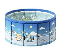 Piscina Plegable Bañera Exterior con Tubo de Desagüe | Piscina de Chapoteo Antideslizante para Hogar Jardín Terraza Vacaciones Parque Lago Playa Verano