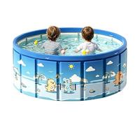 Piscina Plegable Juguetes Acuáticos al Aire Libre con Desagüe | Piscina de Chapoteo Antideslizante para Vacaciones Jardín Hogar Parque Playa Verano