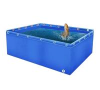 Piscina portátil de cría de koi - Estanque multifuncional de lona de PVC con válvula de drenaje para uso sobre el suelo - Grande 600 x 200 x 100 cm para peces y plantas acuáticas
