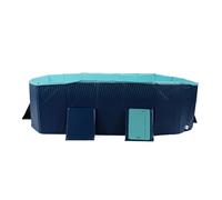 Piscina rectangular plegable portátil, no inflable, PVC grueso duradero, 2,1 m para niños, diversión segura al aire libre para jugar unisex