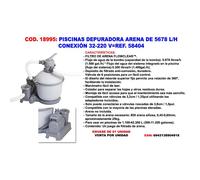 Piscinas depuradora arena de 5678 l-h conex 32-220-v 58404-58497