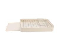 Pissente Estante Organizador de Platos para Armario Extraíble, Acero | Capacidad de 10 kg con posición de drenaje, ocho posiciones de platos para tazones, rieles de bolas de tres secciones para