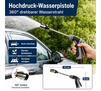 Pistola de Agua de Alta Presión con Boquilla de Rociado de 360° para Manguera de Jardín ° Herramienta de limpieza ajustable para lavado de autos, plantas, mascotas y ventanas 1Pc Water Gun