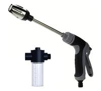 Pistola de agua de alta presión para lavado de coches, limpieza externa de caravanas, limpieza con espuma, boquilla para manguera de jardín, ducha de jardín Only water gun