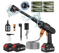 Pistola de agua para coche, lavadora de alta presión 6 en 1, 60bar, 20000mAh, limpieza de jardín doméstico, lavadora, pistola para batería Makita With 2 Battery