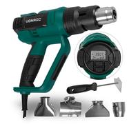 Pistola de aire caliente 2000W | Con pantalla LCD y 60 ajustes de calor (50°C - 650°C)