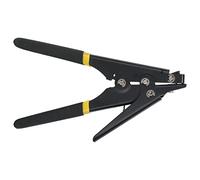 Pistola de bridas de nailon portátil Tensión ajustable Herramienta de sujeción y corte de bridas de plástico de plástico Herramienta de corte y tensión de bridas Pistola de bridas de cremallera Negro