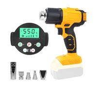 Pistola de calor inalámbrica para batería Dewalt de 20 V, pistola de aire caliente inalámbrica con 5 boquillas, 2 ajustes de temperatura máxima de 550 °C para tubos termorretráctiles, envoltura de