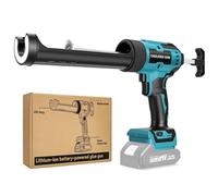 Pistola de Cartucho Inalámbrica Compatible con Baterías Makita 18V, con Luz LED, Pistola Eléctrica para Sellador 300ml, 6 Velocidades, Incluye Set 6en1 de Alisador de Juntas y Boquillas (Sin Batería)