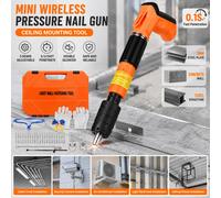 Pistola de clavos inalámbrica mini para concreto, fijador de techos, 5 velocidades ajustables, pistola de clavos manual de acero con reducción de ruido para montaje de cables, aire acondicionado y Nar