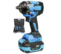 Pistola de impacto COMPACTA brushless a batería 1/2" 800 Nm con maletín y una bateria li-ion 4.0 ah