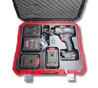 Pistola de Impacto Profesional 20V Brushless 1/2'' 850Nm con 2 Baterías 4.0Ah y Maletín