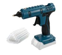 Pistola de pegamento caliente inalámbrica compatible con batería Bosch de 18 V, pistola de pegamento de alta temperatura de 100 W para manualidades, reparaciones del hogar, con 20 barras de pegamento