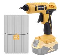 Pistola de pegamento caliente, pistola de pegamento inalámbrica, pistola de pegamento caliente de tamaño completo para batería de iones de litio DeWalt de 20 V con 20 barras de pegamento de 0.4
