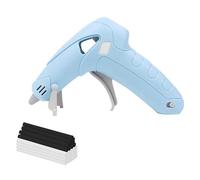 Pistola De Pegamento Fusión En Caliente Inalámbrica, Barra 7mm, Herramientas Reparación For El Hogar, Regalos For Niños, 2200mAh, 90 Minutos Tiempo Uso Unión Rápida Fiable(Blue 1)