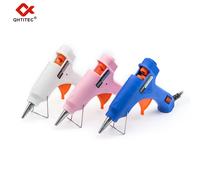 Pistola de pegamento termofusible de 20W con barra de pegamento transparente de 7MM, Mini pistola eléctrica para el hogar, herramientas de reparación de temperatura de calor, Kit de palo especial Azul