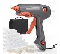 Pistola de Silicona Caliente, 200W Pistola Pegamento Profesional, 60s Calentamiento Rápido, On/Off, Con 30pcs 11x150mm Barra de Pegamento & Bolso de Mano, Pistola Cola Quente Adecuada Uso Casero, DIY
