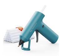 Pistola de silicona inalámbrica Tilswall con batería de 2Ah, calentamiento rápido, boquilla antigoteo y 20 barras de adhesivo. Pistola de silicona mini inalámbrica para manualidades - Azul