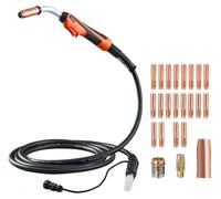 Pistola de soldadura MIG VEVOR de 250A, compatible con máquinas de soldadura Millermatic 200, 210, 212, 250, 250X, 251, 252, para alambre de soldadura de 0,0762/0,0889/0,1143 cm