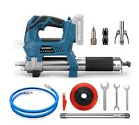 Pistola engrasadora inalámbrica compatible con batería Makita de 18 V, prensa de engrase eléctrica con función de dosificación, incluye manguera de alta presión de 100 cm, 3 boquillas, motor sin
