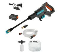 Pistola hidrolimpiadora Gardena AcquaClean 24/18V 2.5Ah con depósito y lanza espuma