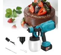 Pistola pulverizadora de chocolate, máquina de chorro de arena para hornear de 780 W, boquilla de cobre, rango de pulverización ajustable, fácil de desmontar, para decoración de pasteles de pastelería