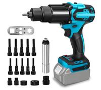 Pistola remachadora 2-en-1 compatible con Makita 18V | Pistola remachadora 2 en 1, boquillas M6/M8, para remaches 2,4-4,8 mm, vendida sin batería