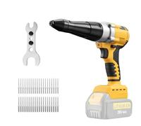 Pistola remachadora inalámbrica compatible con Dewalt batería 18V (sin batería), pistolas de tuerca de remache automáticas eléctricas con 40 remaches para remaches de 1/8 pulgadas, 5/32 pulgadas