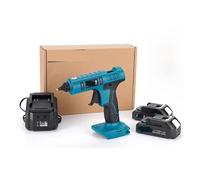 Pistola Silicona Caliente, Pistola de pegamento de fusión en caliente eléctrica inalámbrica de 500W, batería de 18V, barra de pegamento de 11mm, pistola de aire caliente de soldadura por fusión en cal