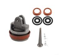 Pistón de repuesto para bomba de mano tipo 75 con válvula perforadora, kit de pistón y junta de hierro fundido y piel sintética para bombas de jardín y pozo, color naranja/negro