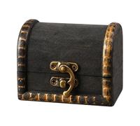 Pitycbo Baúl Vintage con Cierre Metálico Compacto Caja Almacenamiento Vintage corativa Organizador Joyas para Cómoda, Gris