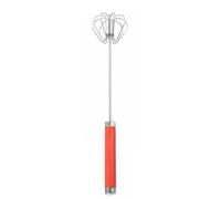 Pitycbo de Huevos Varilla Mezcladora Espumador de Mano de Acero Inoxidable Robusto Manejo Ergonómico para Uso Prolongado Adecuado para Cremas Ligeras Mezclas Diarias en la Cocina, Red, L
