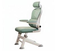 Pitycbo Silla de Estudio Infantil Silla Escritorio Niño Silla Tarea Silla Juvenil con Diseño Ergonómico y Soporte de Espalda Malla Transpirable Brazos, Negro, MarcoBlanco+Cabecera